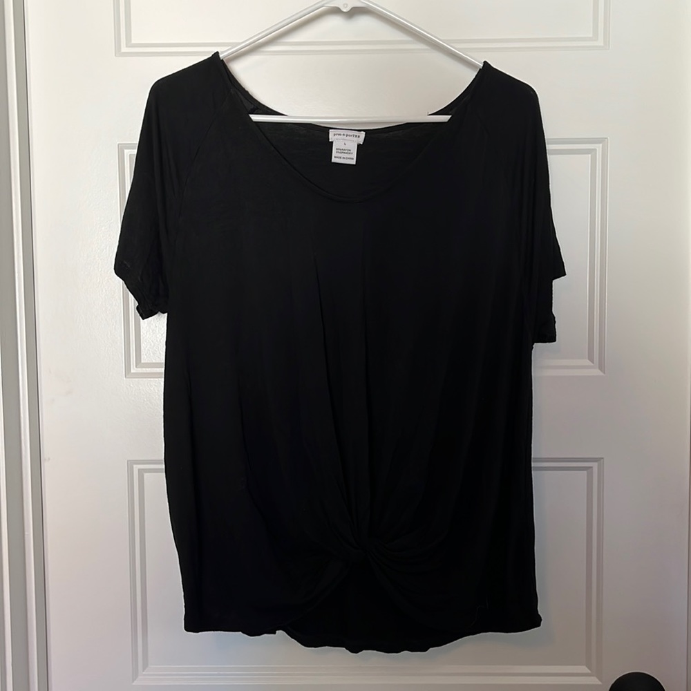 pret-a-porTEE, L, black top